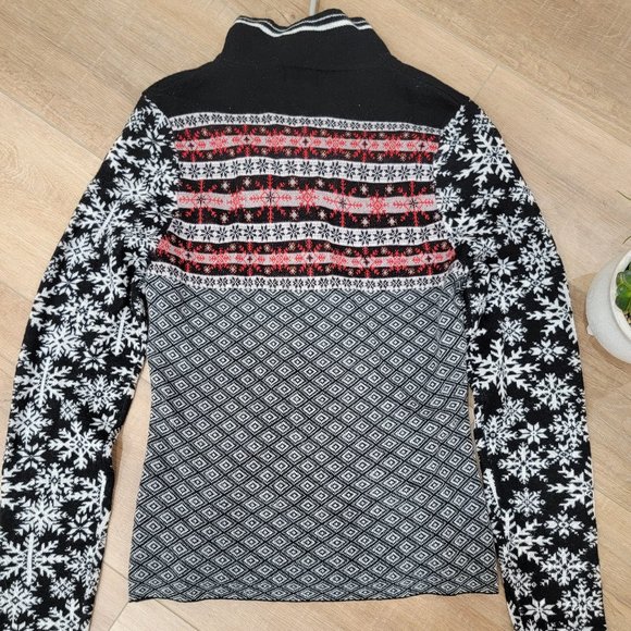 Neve JULIA 1/4 ZIP SWEATER - Fair Isle Merina Wool Blend- Size S - Ski Sweater - Picture 6 of 9